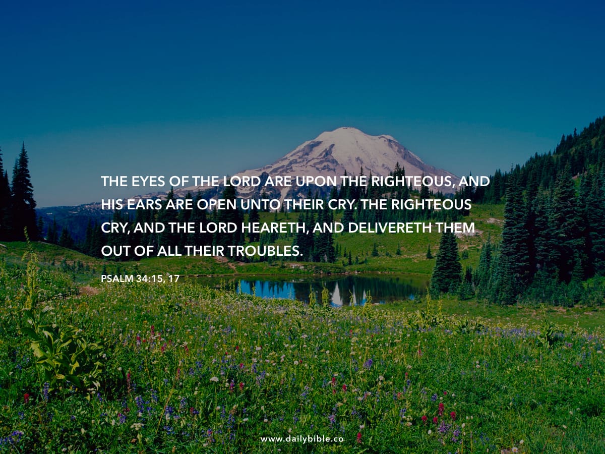 Psalm 34 15 17 Daily Bible Inspirations