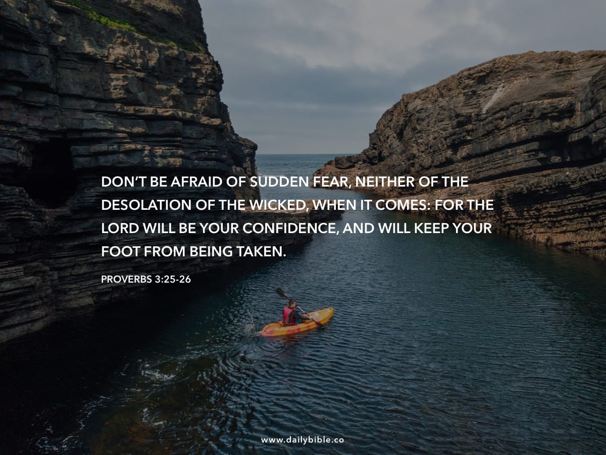 Proverbs 3 25 26 Daily Bible Inspirations