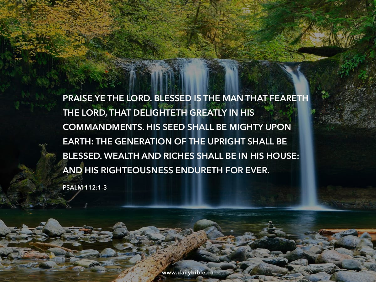 Psalm 112 1 3 Daily Bible Inspirations