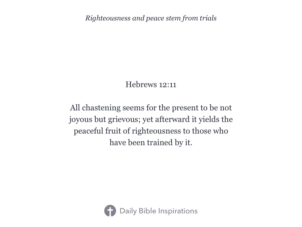 Hebrews 12 11 Daily Bible Inspirations