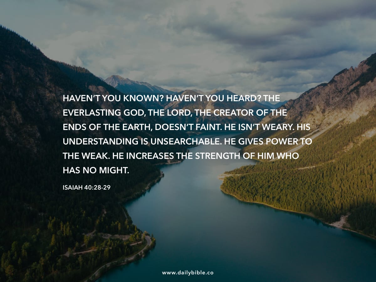 Isaiah 40 28 29 Daily Bible Inspirations