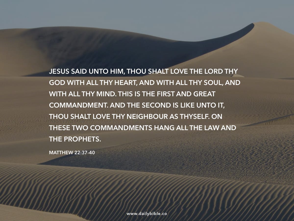 Matthew 22 37 40 Daily Bible Inspirations