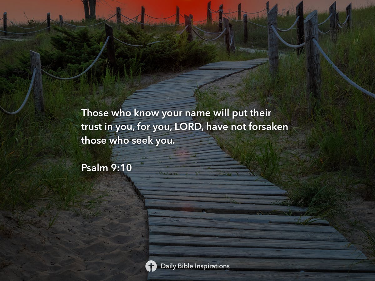 Psalm 9:10 - Daily Bible Inspirations