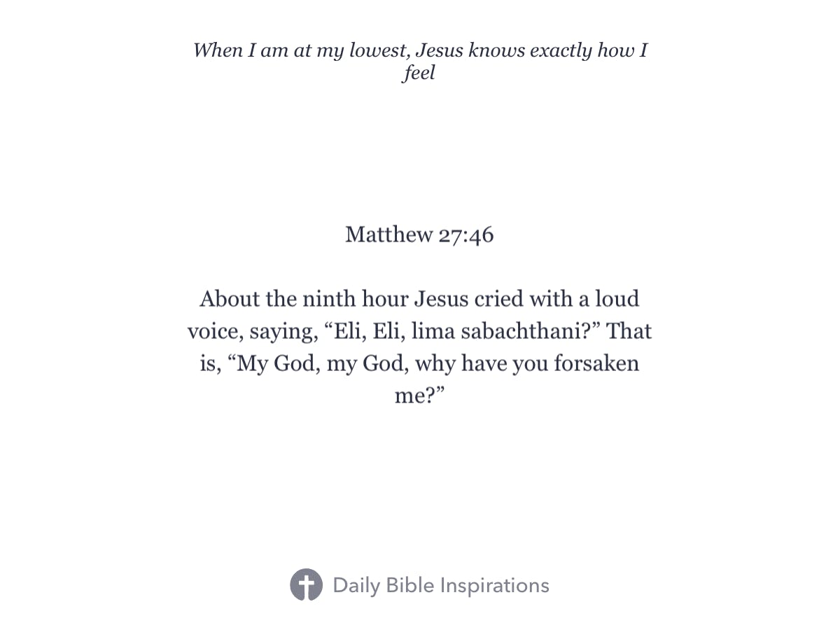 Matthew 27:46 - Daily Bible Inspirations