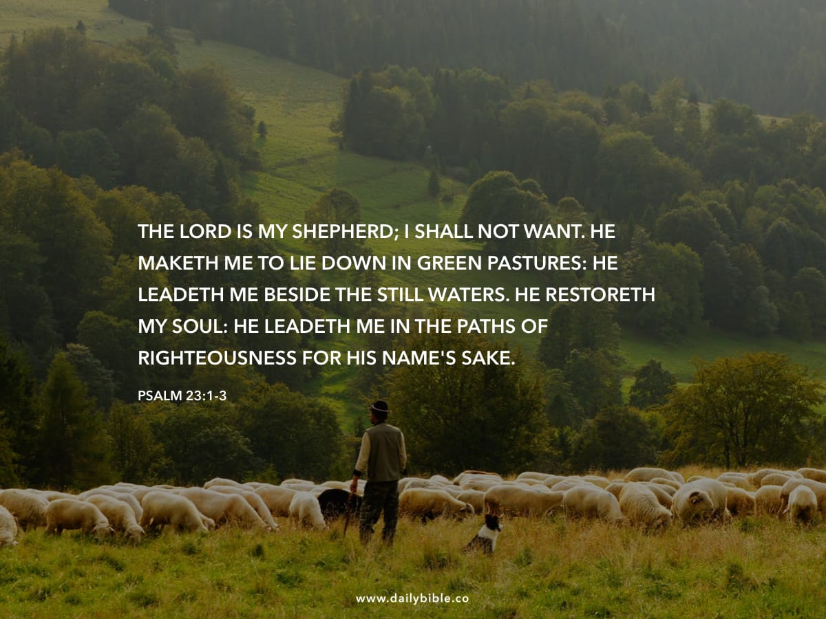 Psalm 23:1-3 - Daily Bible Inspirations