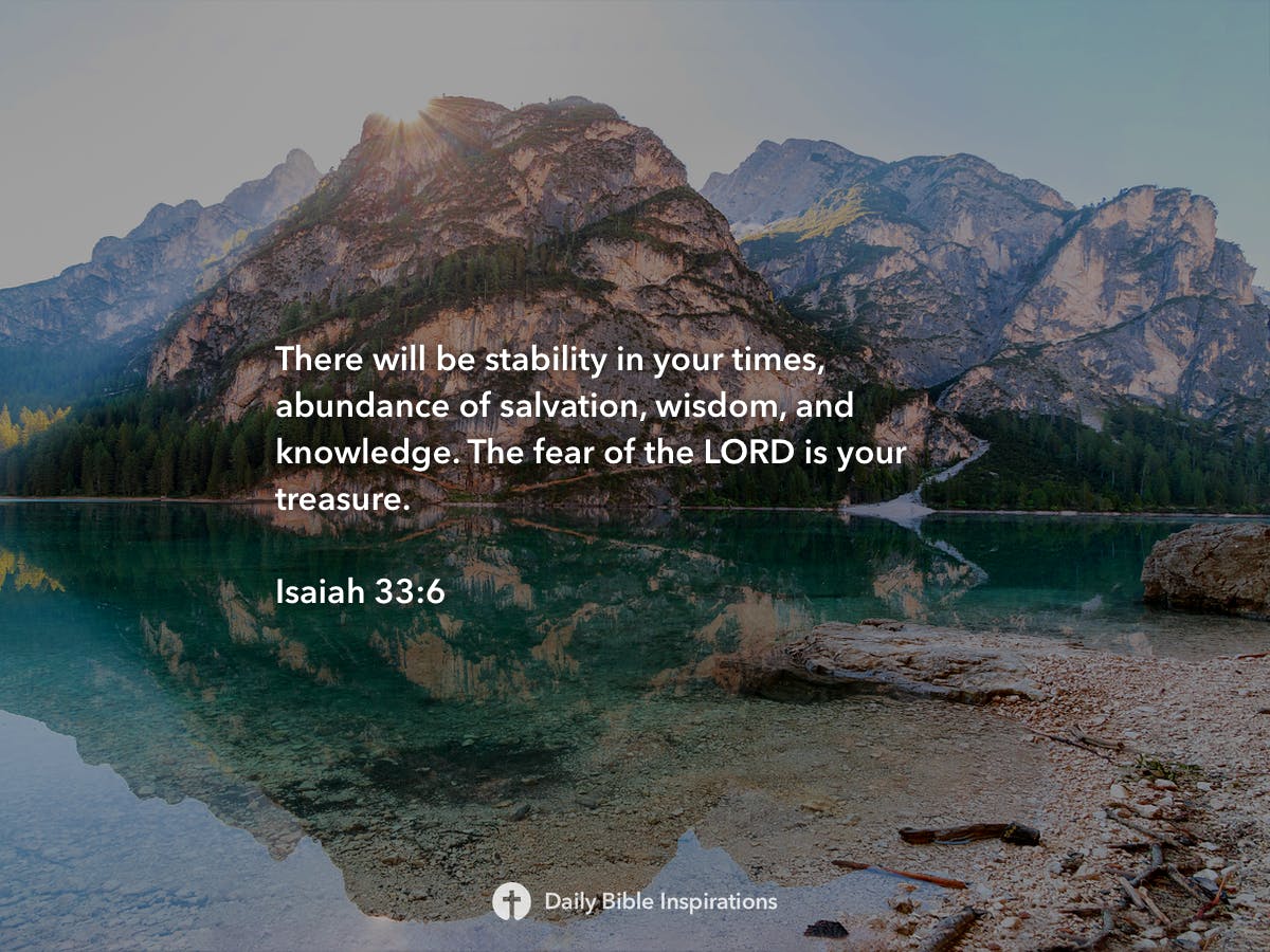 Isaiah 33:6 | Daily Bible Inspirations