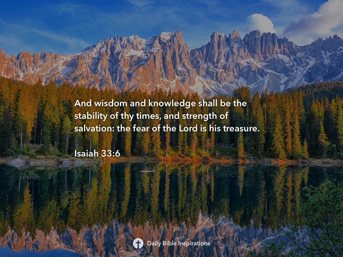 Isaiah 33 6 Daily Bible Inspirations
