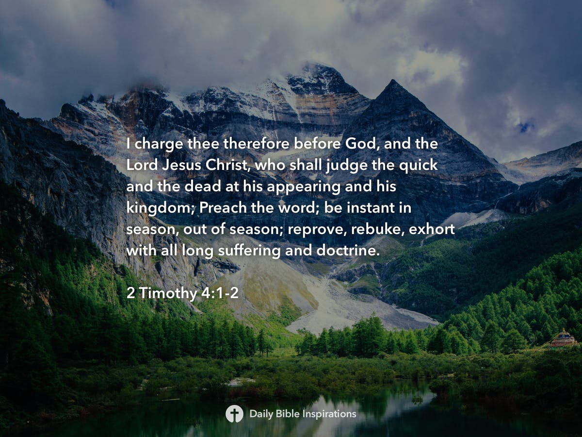 2 Timothy 4:1-2 | Daily Bible Inspirations