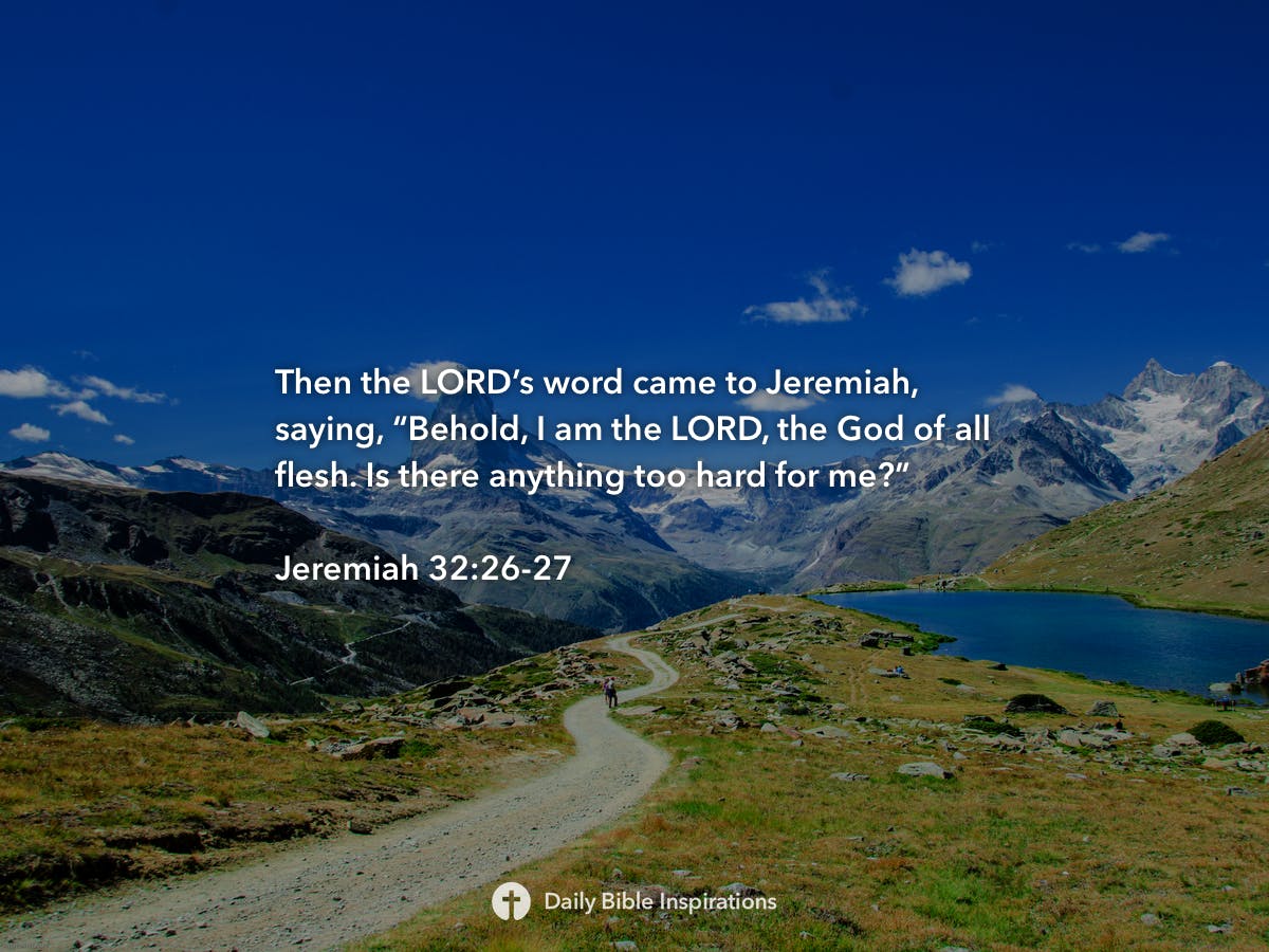 Jeremiah 32:26-27 - Daily Bible Inspirations