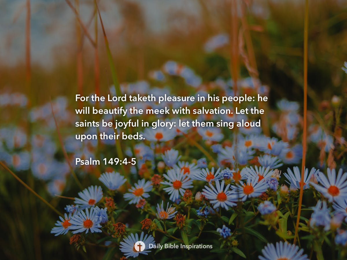 Psalm 149:4-5 - Daily Bible Inspirations