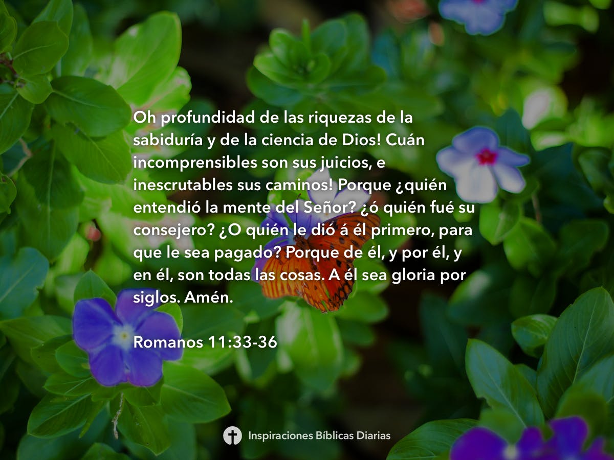 Romanos 11:33-36 | Inspiraciones Bíblicas Diarias