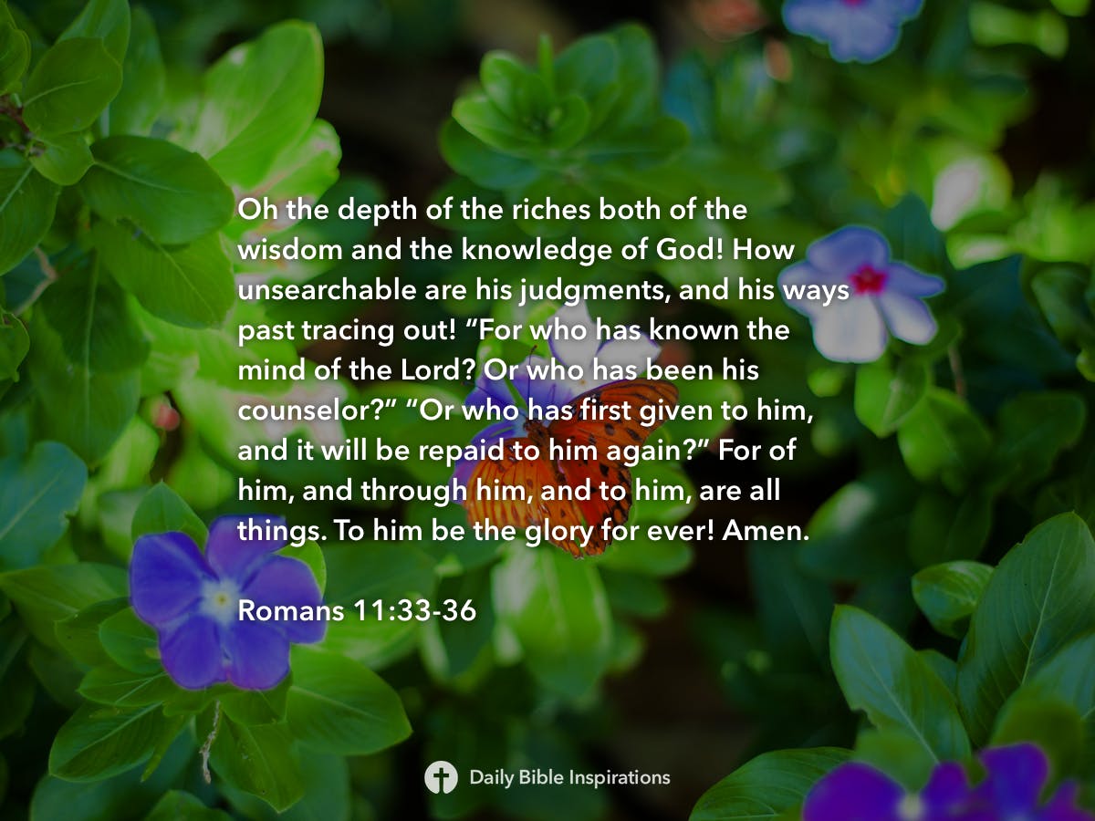Romans 11 33 36 Daily Bible Inspirations
