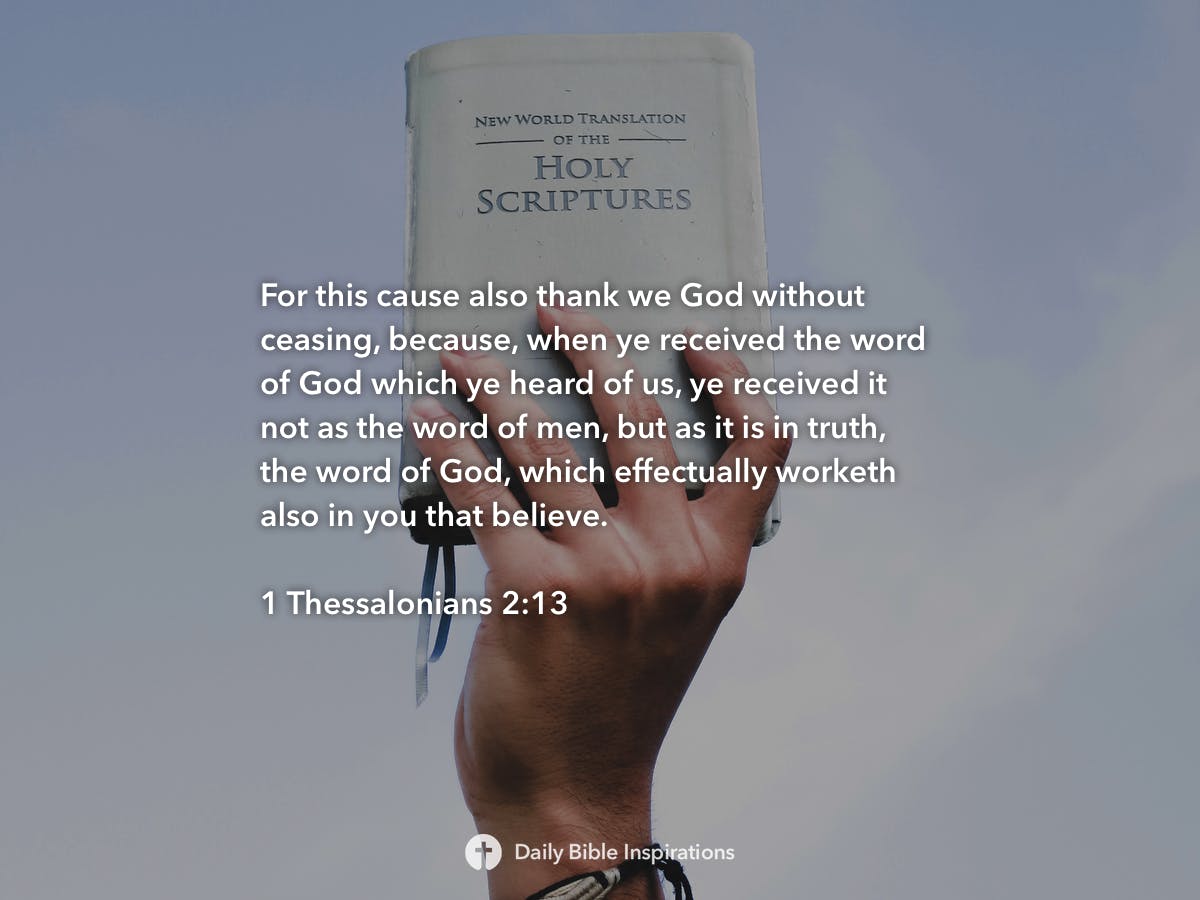 1 Thessalonians 2:13 - Daily Bible Inspirations