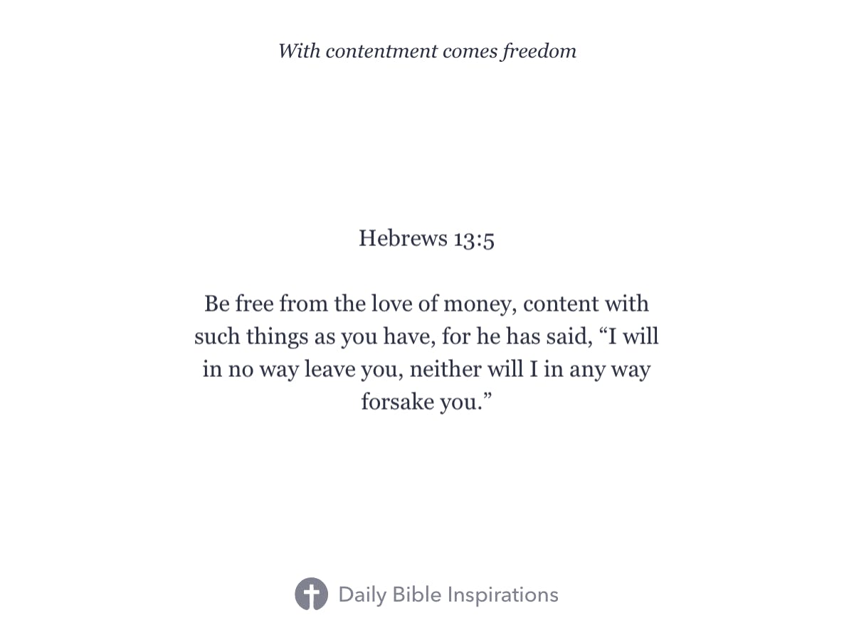 Hebrews 135 Daily Bible Inspirations