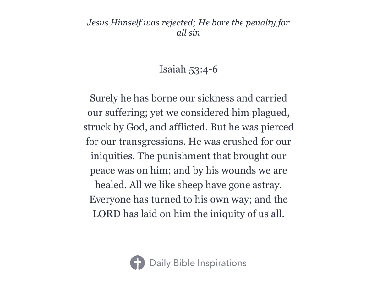 Isaiah 53:4-6 - Daily Bible Inspirations