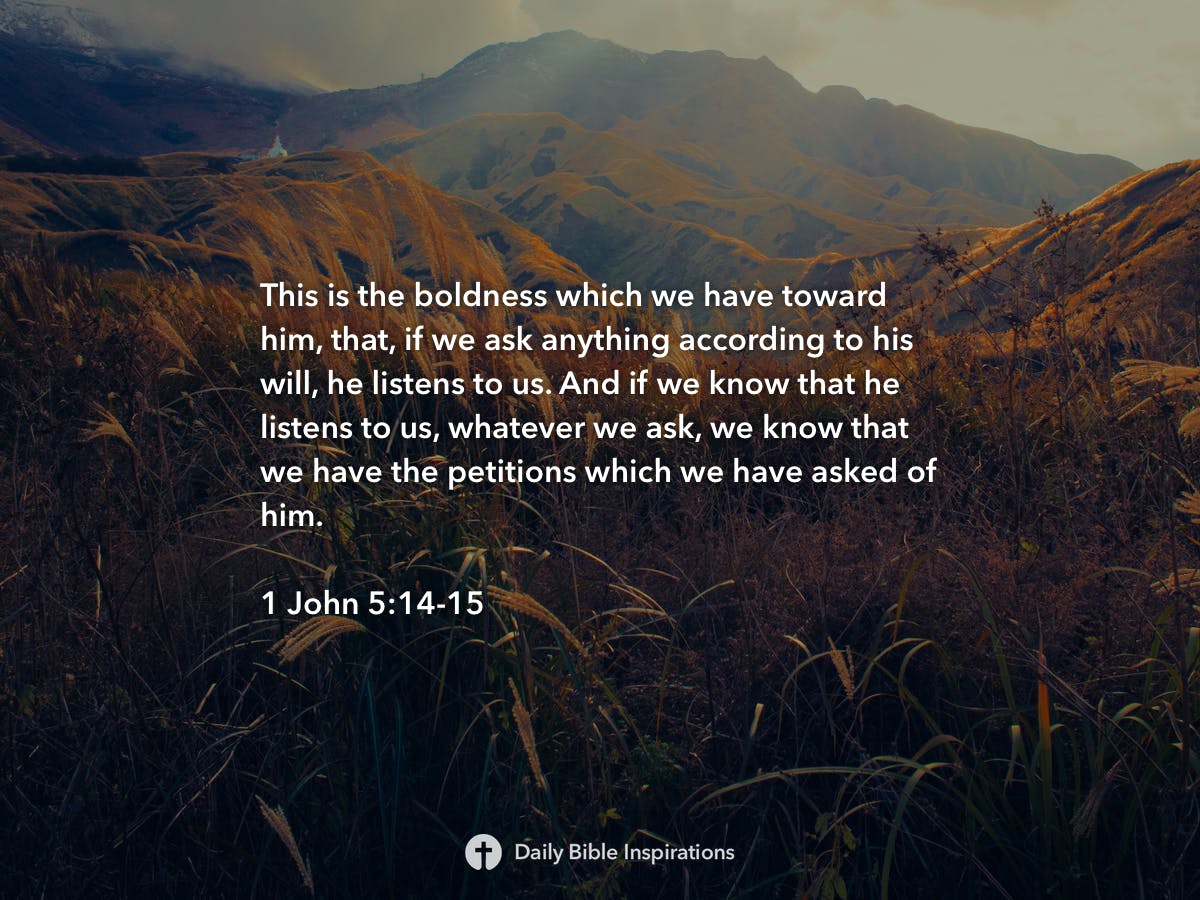 1 John 5:14-15 | Daily Bible Inspirations