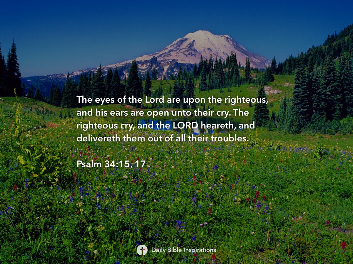 Psalm 34 15 17 Daily Bible Inspirations