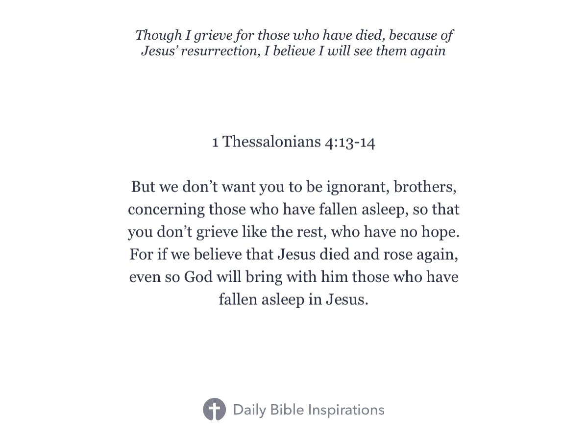 1 Thessalonians 4 13 14 Daily Bible Inspirations