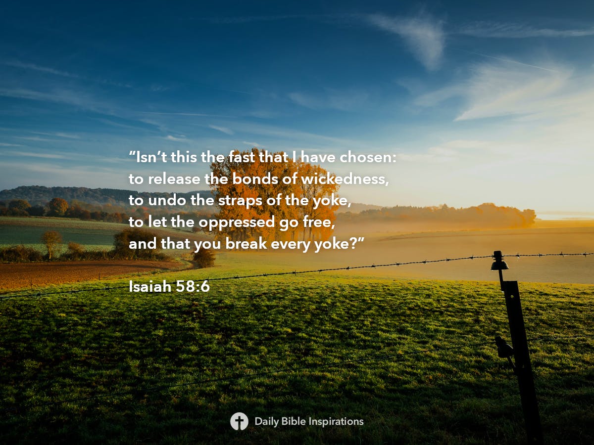 Isaiah 58:6 - Bible Inspirations