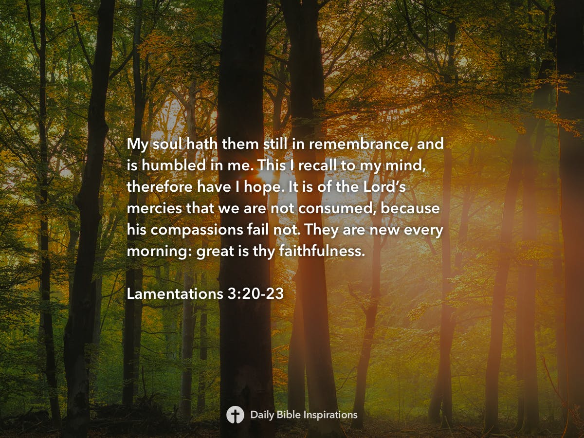 Lamentations 3:20-23 - Daily Bible Inspirations