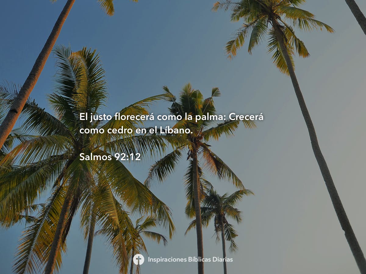 Salmos 92:12 - Inspiraciones Bíblicas Diarias