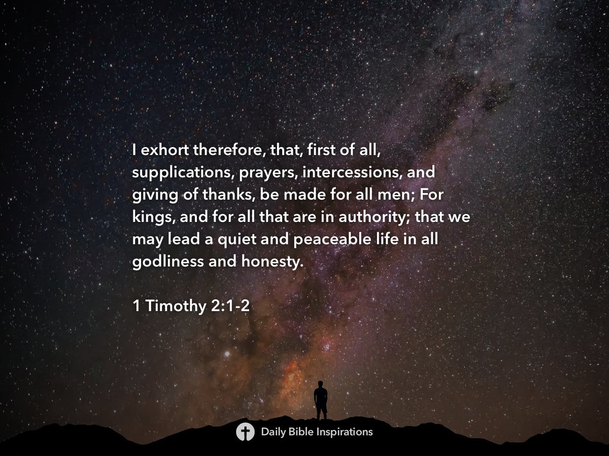 1 Timothy 2:1-2 - Daily Bible Inspirations