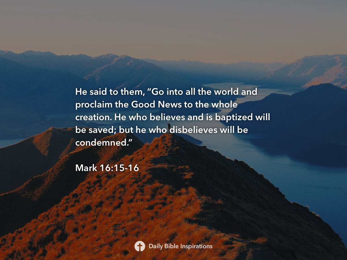 Mark 16:15-16 | Daily Bible Inspirations