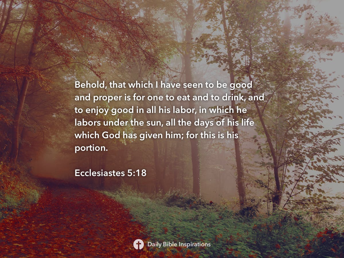 Ecclesiastes 5:18 - Daily Bible Inspirations