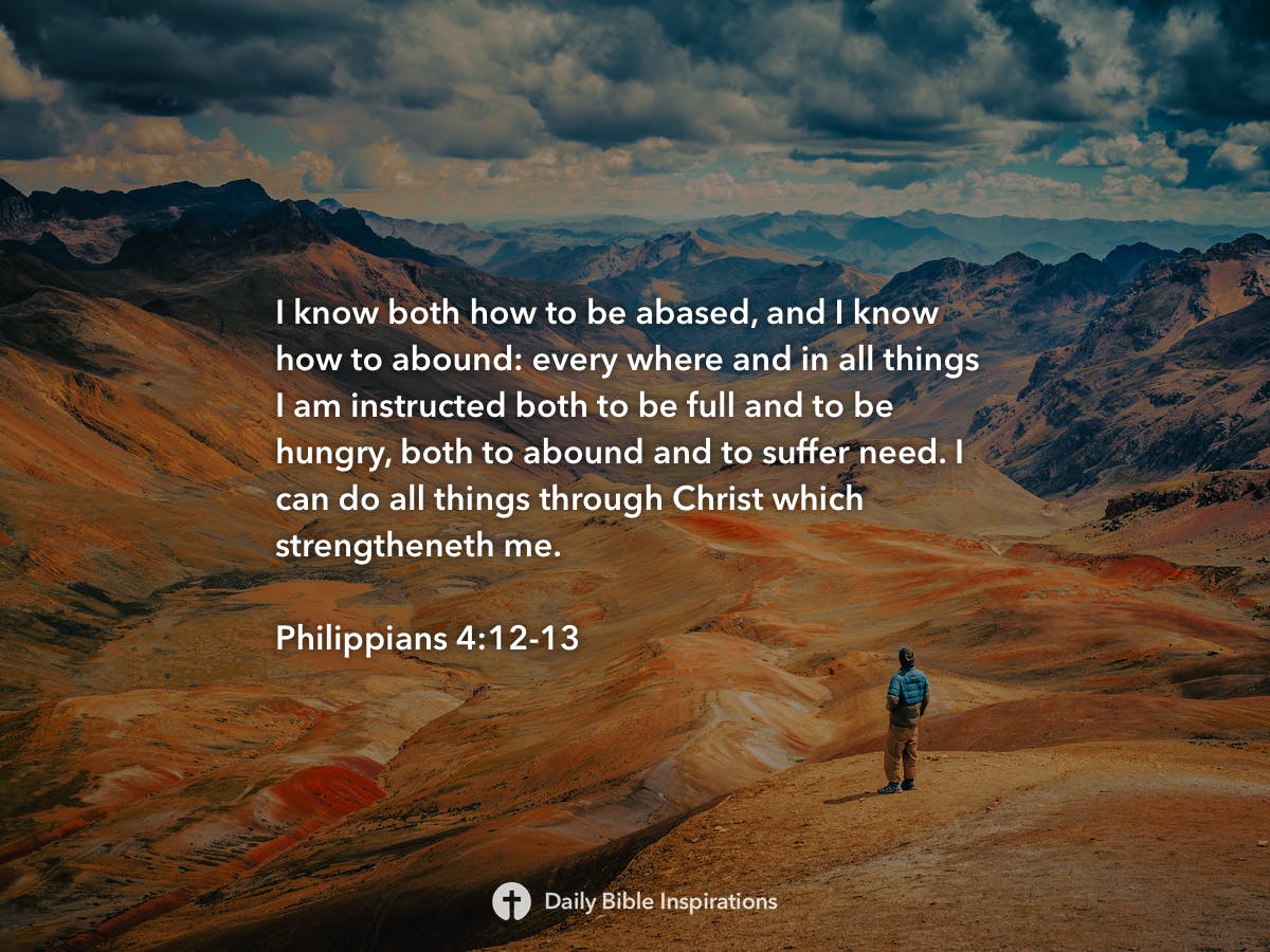 Philippians 4 12 13 Niv