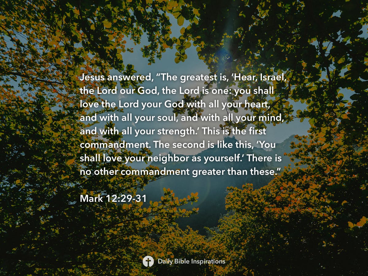 Mark 12:29-31 | Daily Bible Inspirations