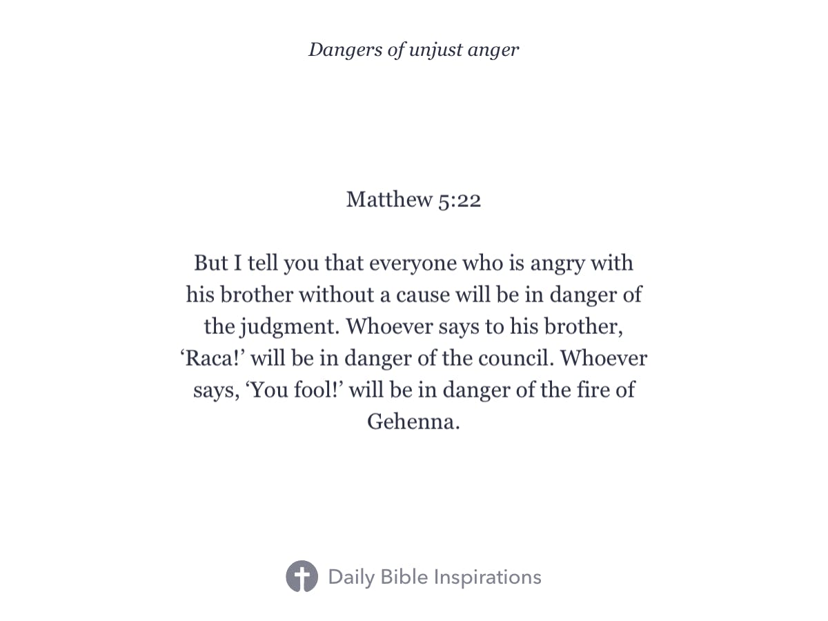Matthew 5:22 - Daily Bible Inspirations