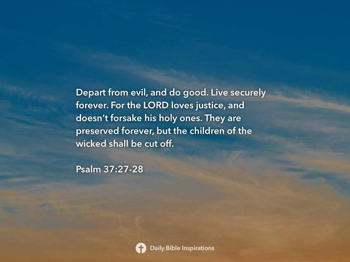 Psalm 37 27 28 Daily Bible Inspirations