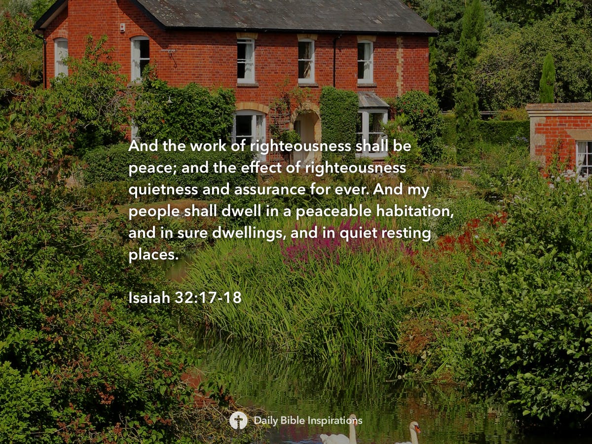 Isaiah 32 17 18 Daily Bible Inspirations