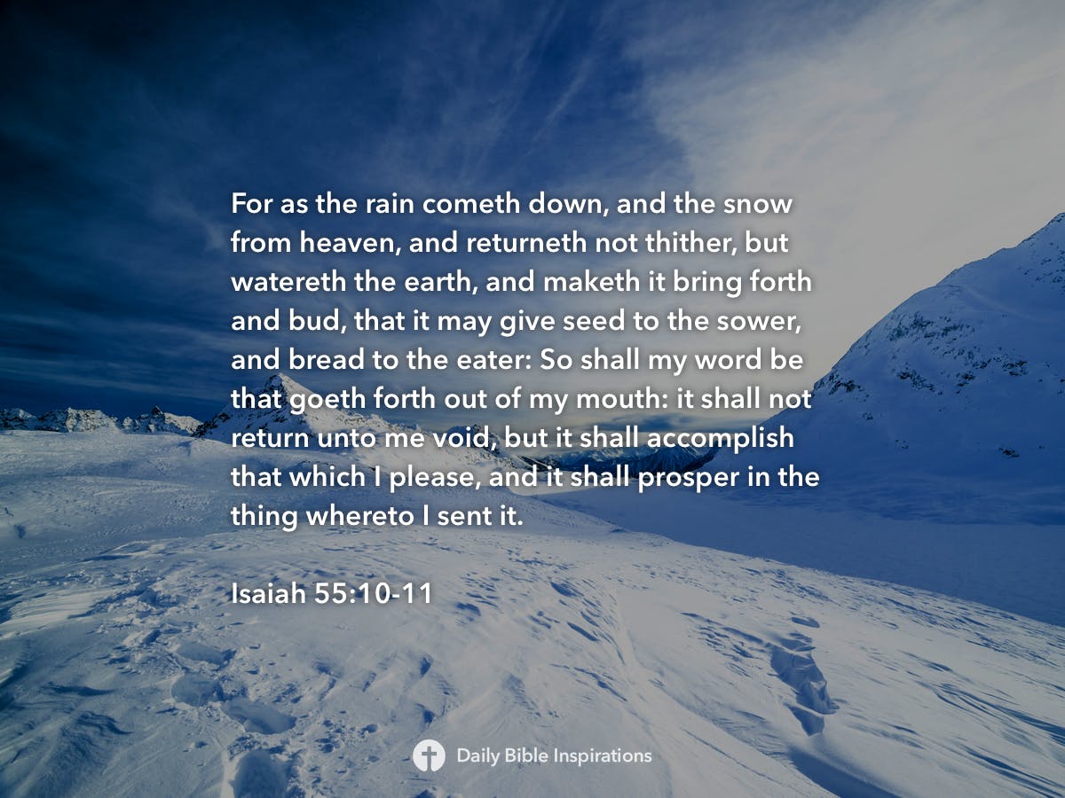 Isaiah 55:10-11 | Daily Bible Inspirations