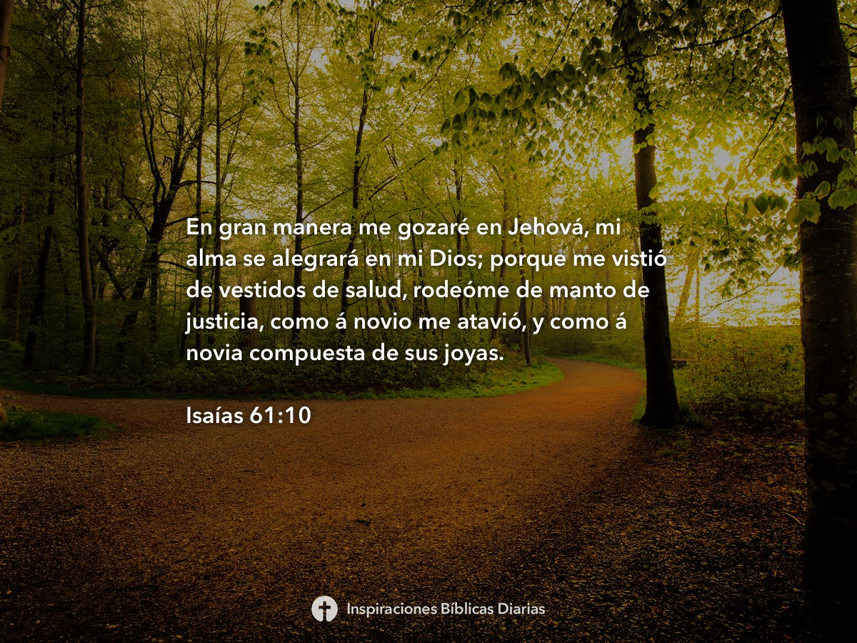 Isaías 61:10 | Inspiraciones Bíblicas Diarias