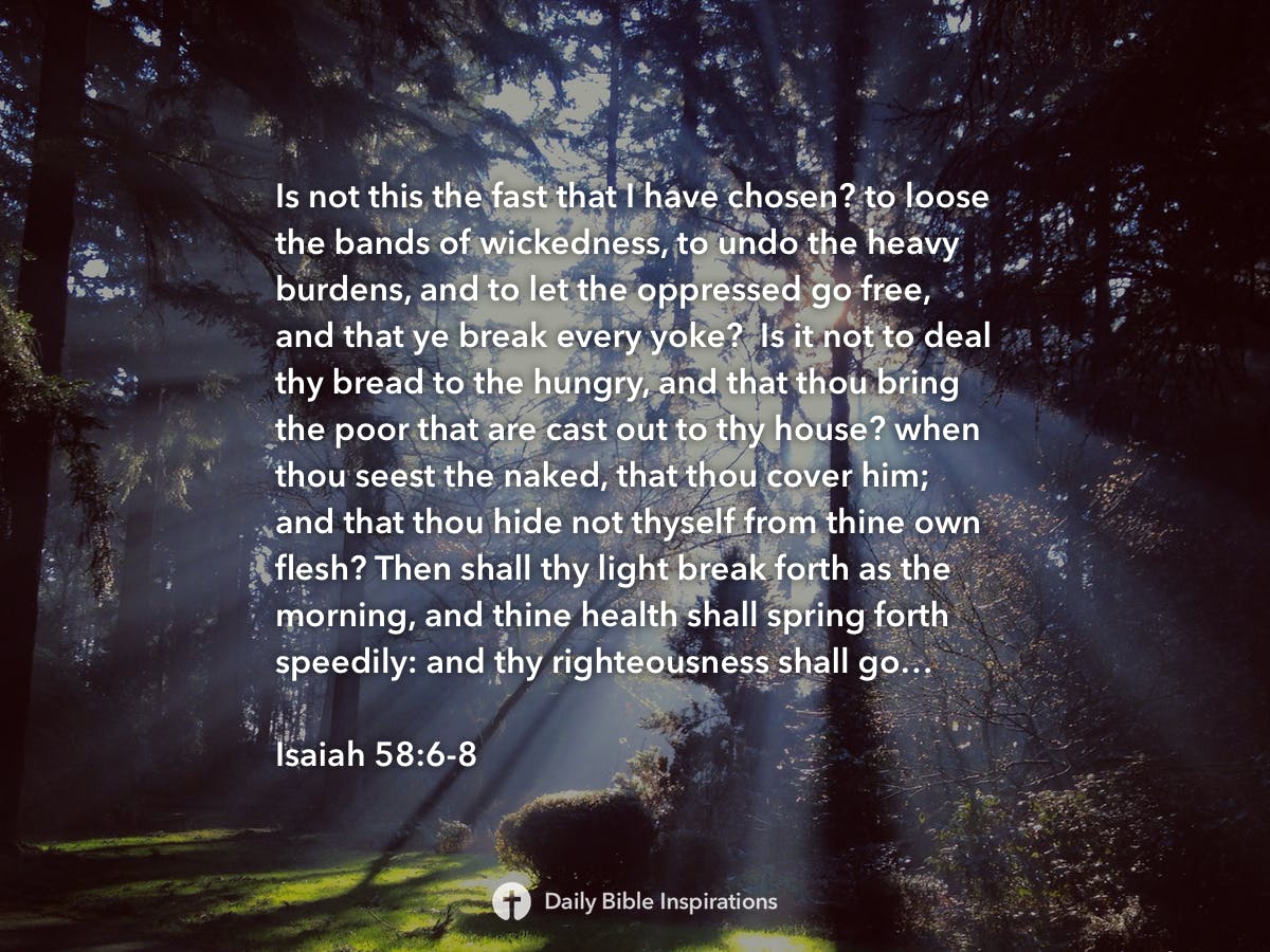 Isaiah 58 6 8 Daily Bible Inspirations