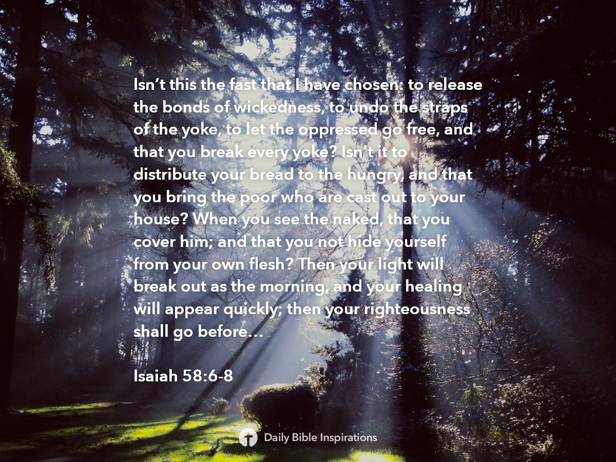 Isaiah 58:6-8 - Bible Inspirations