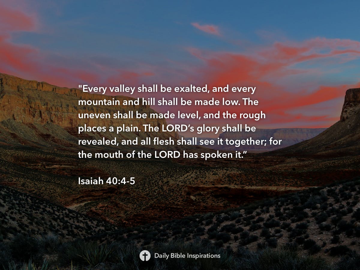 Isaiah 40 4 5 Daily Bible Inspirations