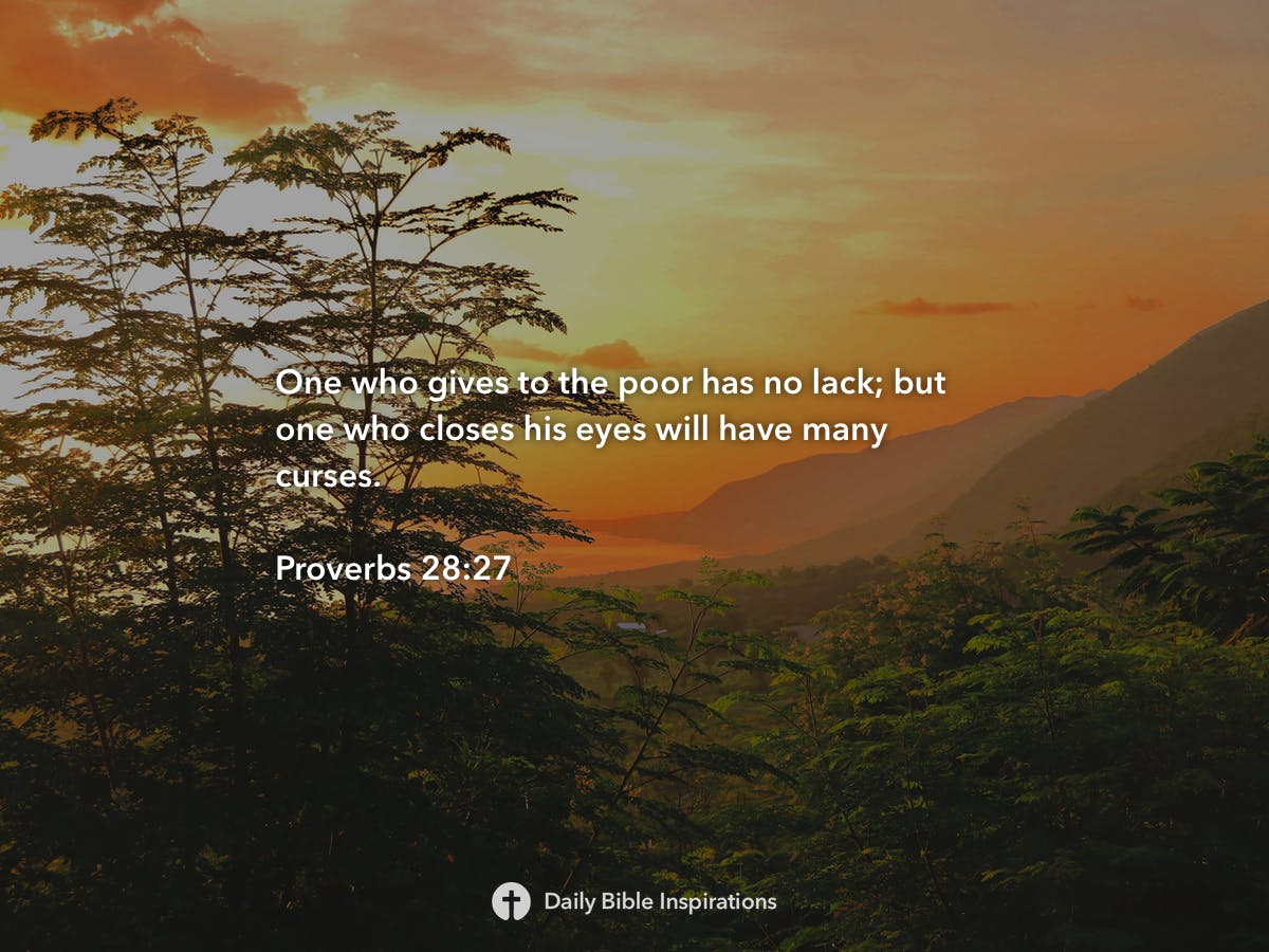Proverbs 28:27 - Daily Bible Inspirations