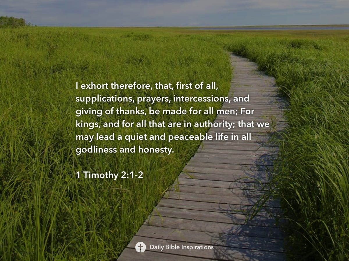 1 Timothy 2:1-2 - Daily Bible Inspirations