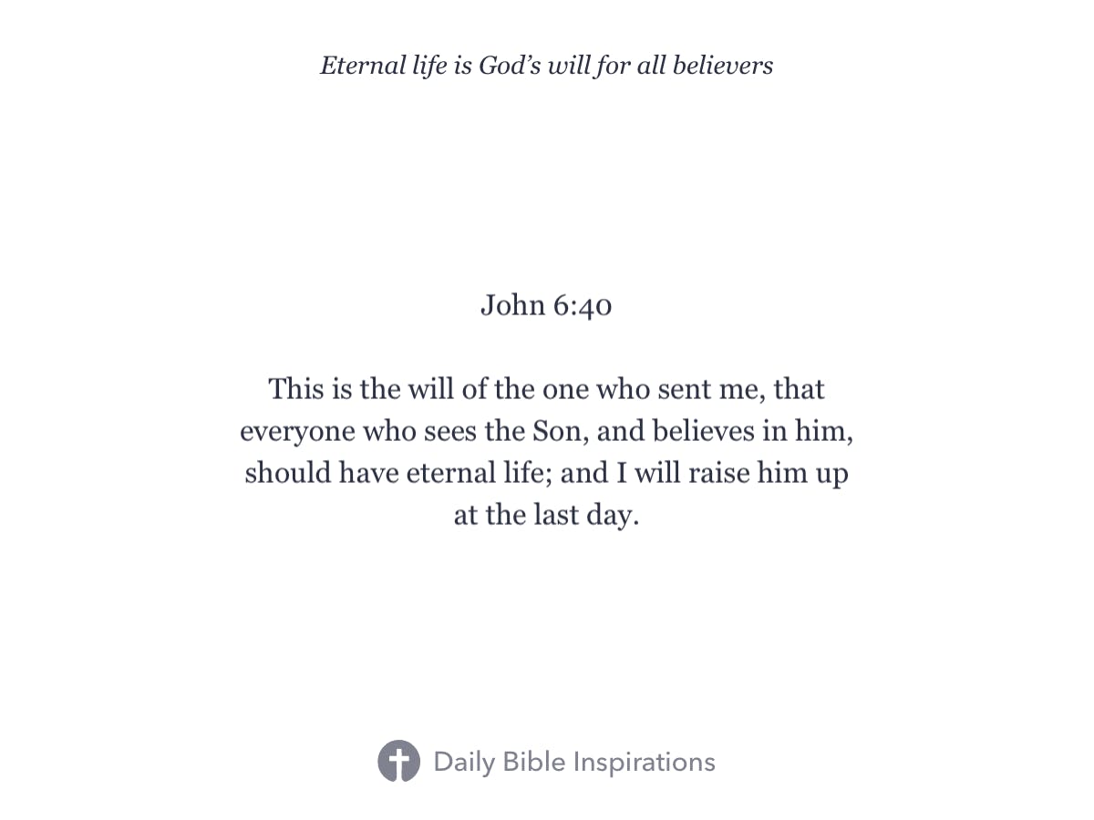John 6:40 - Daily Bible Inspirations