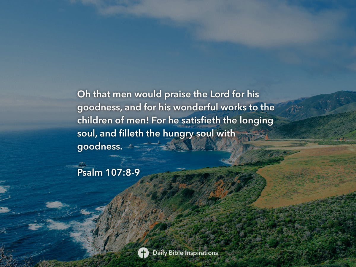 Psalm 107:8-9 | Daily Bible Inspirations