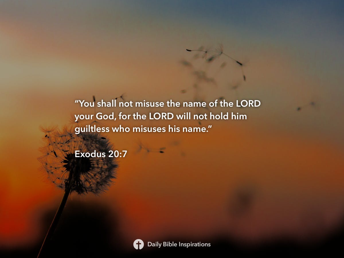 Exodus 20:7 | Daily Bible Inspirations