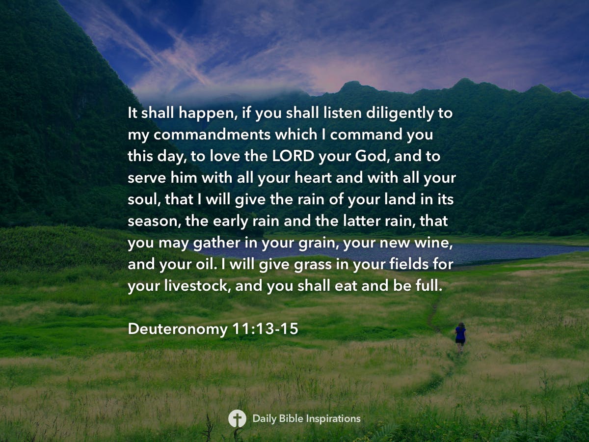 Deuteronomy 11:13-15 | Daily Bible Inspirations