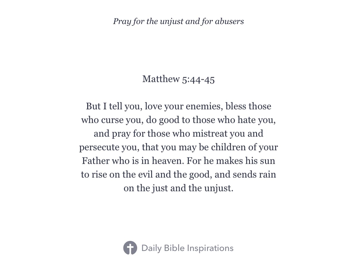 Matthew 5:44-45 - Daily Bible Inspirations