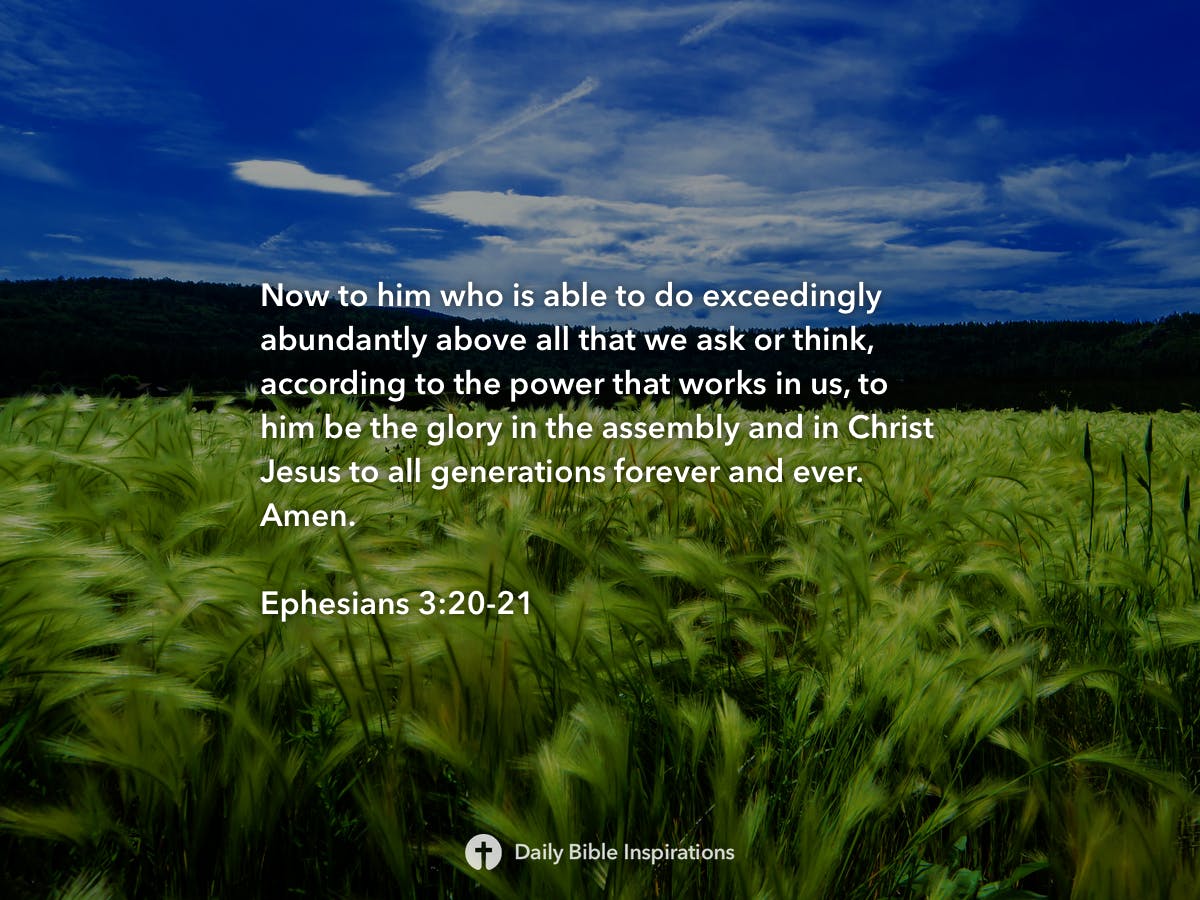 Ephesians 3:20-21 | Daily Bible Inspirations