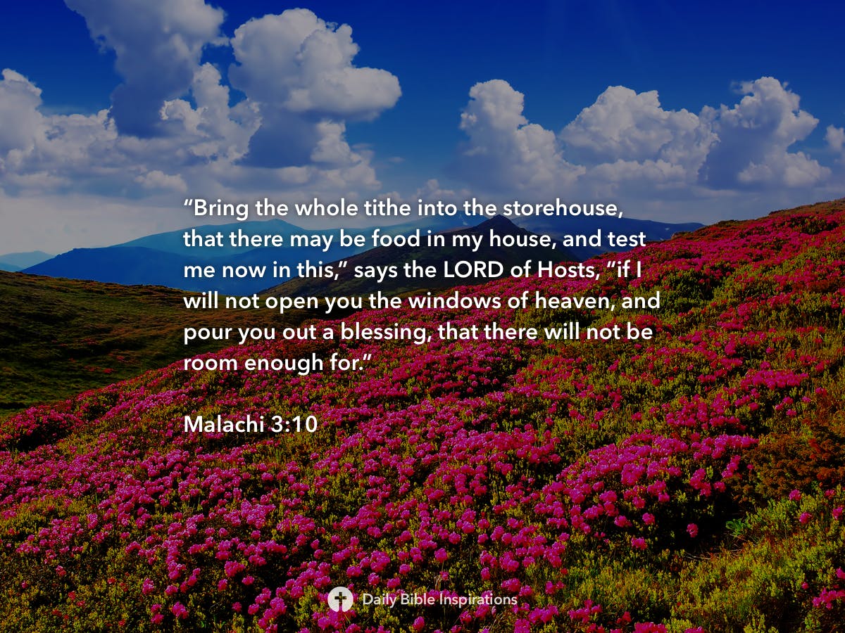 Malachi 3:10 - Daily Bible Inspirations